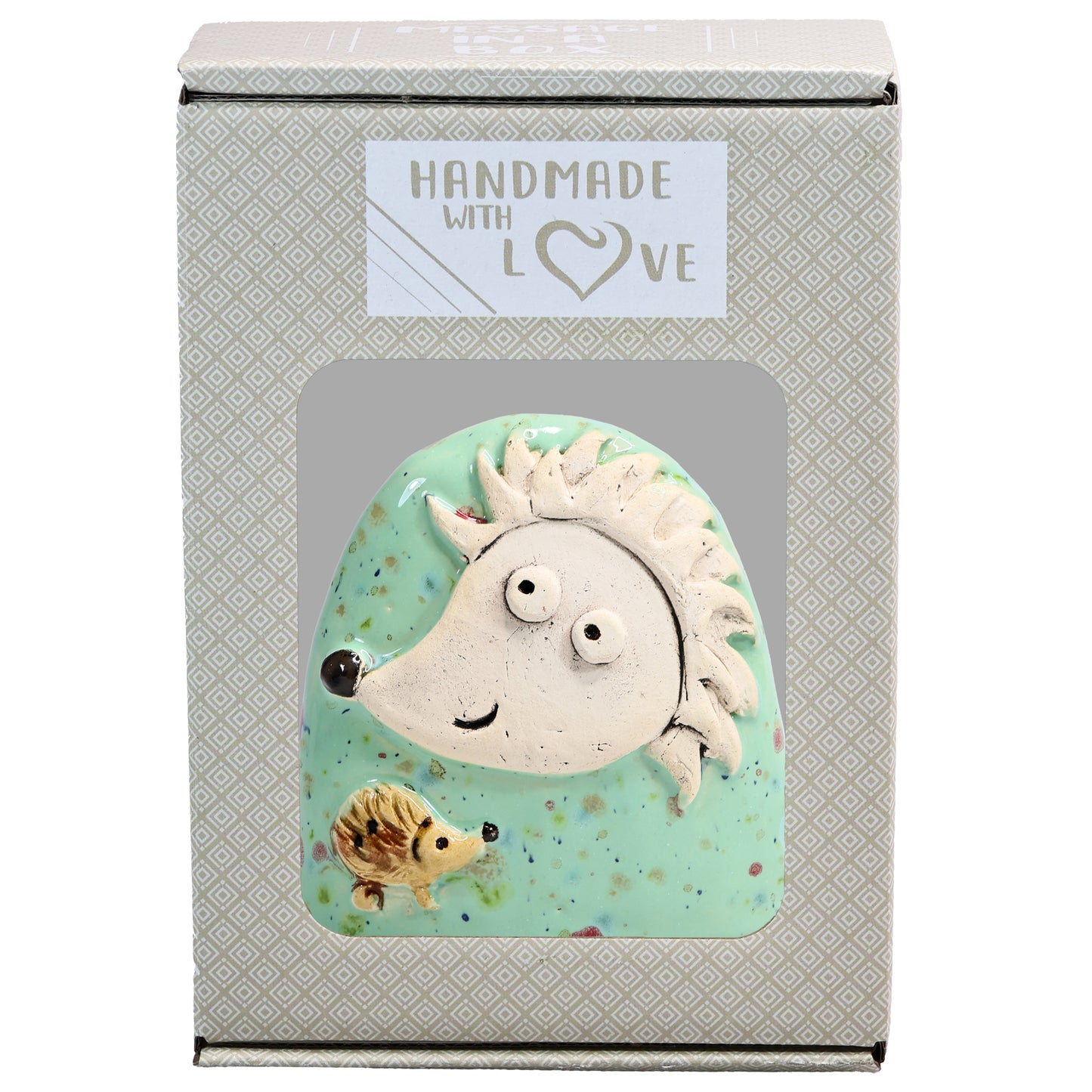 Charming Character of Handmade Ceramic Hedgehog Figurine